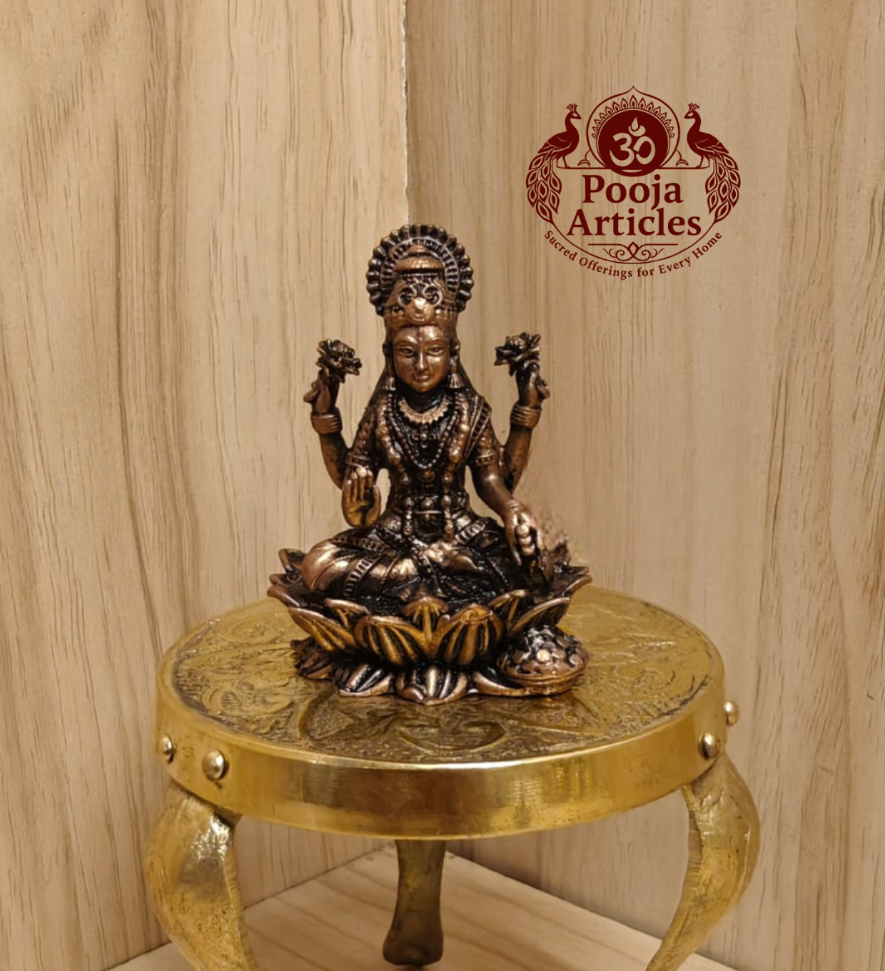 Copper Lakshmi Idol 2.4 Inch