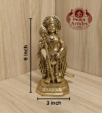 Exquisite Brass Murugan Idol Online – 800 grams, 6 Inch Divine Statue for Pooja & Decor | Shop Now at Poojaarticles.com