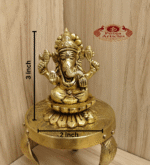 Buy Brass Vinayagar Statue – 280g, 3″ Handcrafted Lord Ganesha Idol