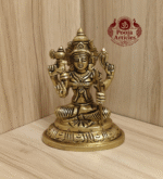 Buy Brass Kamakshi Amman Statue – 450g, 4″ Handcrafted Goddess Idol For Pooja & Home Use