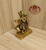 Buy Radha Krishna Idol with Cow Online 300g, 3.2" – Divine Brass Idol for Home Temple Décor
