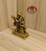 Buy Radha Krishna Idol with Cow Online 300g, 3.2" – Divine Brass Idol for Home Temple Décor