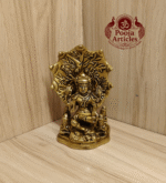 Buy Brass Dakshinamurthy Statue Online – Handcrafted 590g, 4.5" South Indian God Idol for Pooja & Home Decor