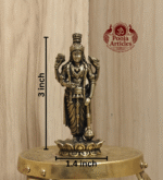 Buy Premium Brass Guruvayoorappan Idol Online – 100 g, 3" Handcrafted Krishna Idol for Spiritual Grace