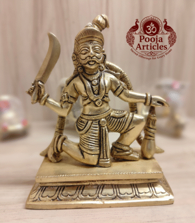 Buy Nondi Karuppasamy Swamy Statue Online – 970g, 5 Inch | Bronze Idol for Divine Protection & Pooja Decor
