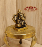 Buy Brass Dagdusheth Ganesh Statue – 150g, 2″ Handcrafted Lord Ganesha Idol