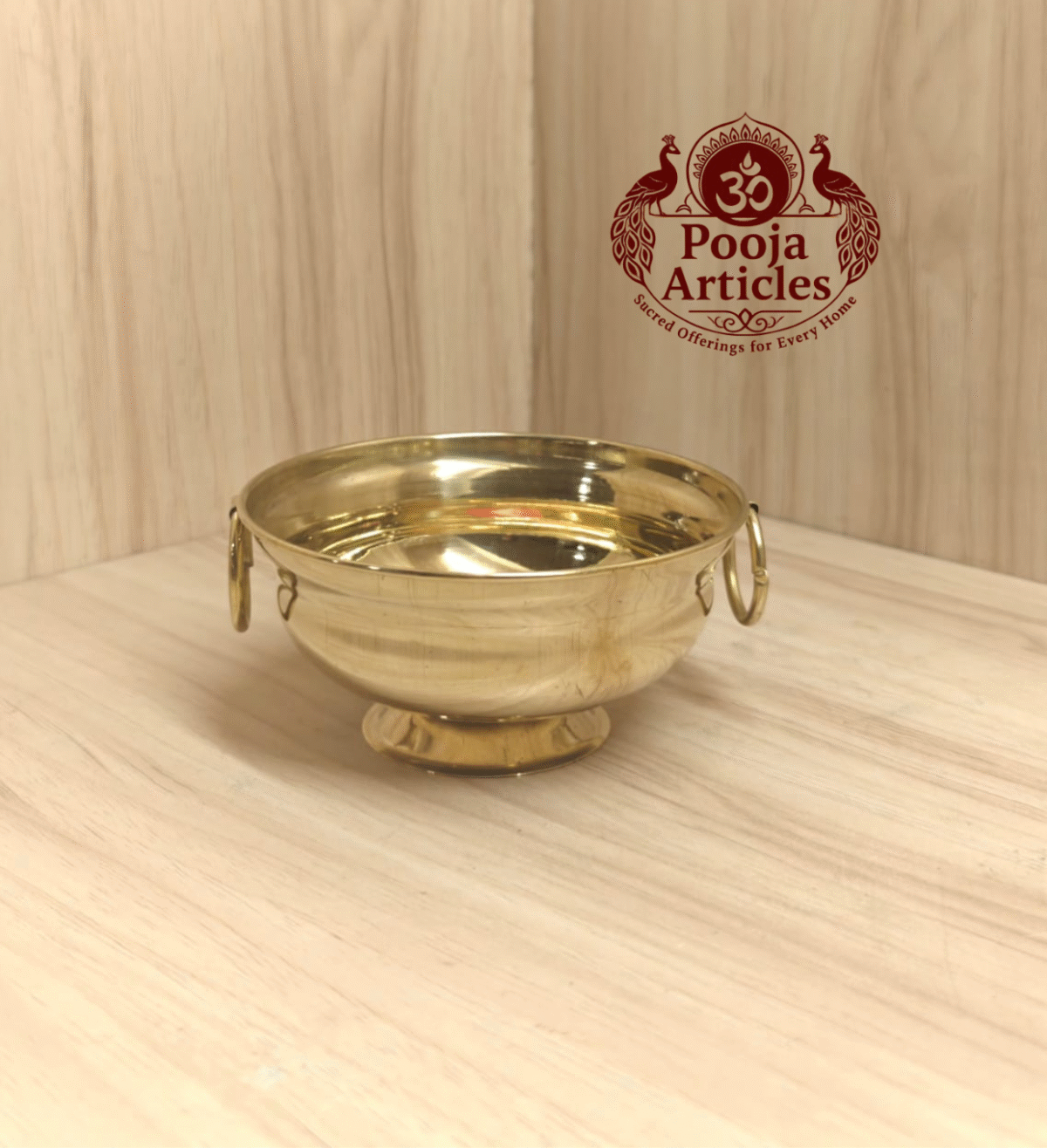 Brass Flower Pot Urli – Size 2 (80g, 12 cm ) | Authentic Handcrafted Decor for Pooja and Home