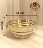 Brass Flower Pot Urli – Size 2 (80g, 4.8" ) | Authentic Handcrafted Decor for Pooja and Home