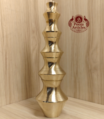 Brass Kubera Kudam Set of 5 – Size 5 (280g, 10 x 4 Inches) | Authentic Gubera Panai/Kalash/Matki Set for Divine Decor