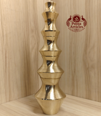 Brass Kubera Kudam Set of 5 – Size 5 (280g, 10 x 4 Inches) | Authentic Gubera Panai/Kalash/Matki Set for Divine Decor