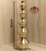 Brass Kubera Kudam Set of 5 – Size 5 (280g, 10 x 4 Inches) | Authentic Gubera Panai/Kalash/Matki Set for Divine Decor