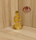 Brass Om Muruga Vilakku (100g, 3.8 x 2.5 x 3 Inches) – Mesmerizing Pure Brass Lamp for Pooja & Home Decor