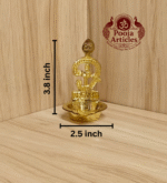 Brass Om Muruga Vilakku (100g, 3.8 x 2.5 x 3 Inches) – Mesmerizing Pure Brass Lamp for Pooja & Home Decor
