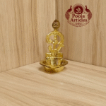 Brass Om Muruga Vilakku (100g, 3.8 x 2.5 x 3 Inches) – Mesmerizing Pure Brass Lamp for Pooja & Home Decor