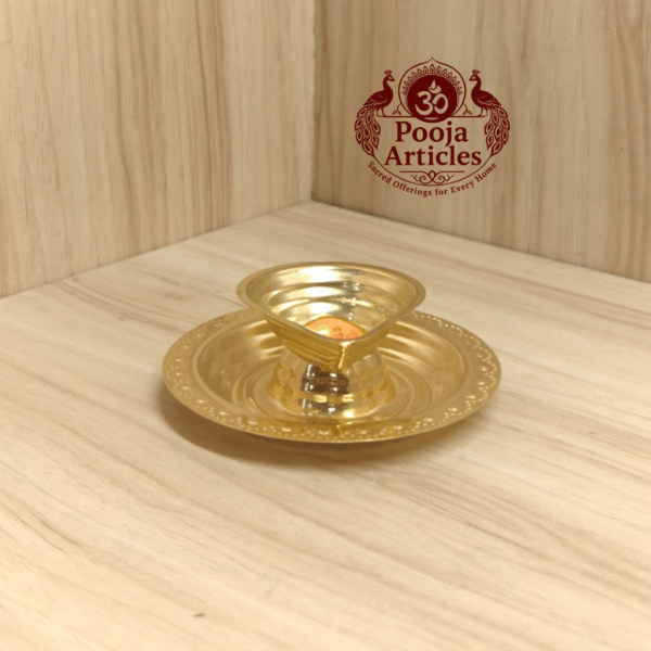 Buy Brass Agal Diya Vilakku Online for Pooja | 38g, 3.8"Pure Brass Agal Deepam for Divine Ambience