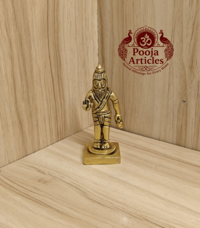 Buy Brass Agathiyar Statue | 140g, 3.2" Handcrafted Sage Idol for Pooja