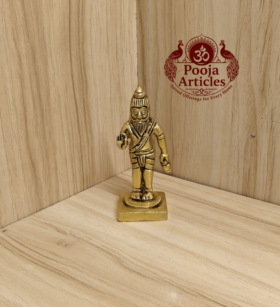 Buy Brass Agathiyar Statue | 140g, 3.2" Handcrafted Sage Idol for Pooja