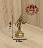 Buy Brass Andal Idol Online – Handcrafted 3 inch, 120g Thiruppavai Goddess Statue for Pooja, Home Temple & Divine Grace