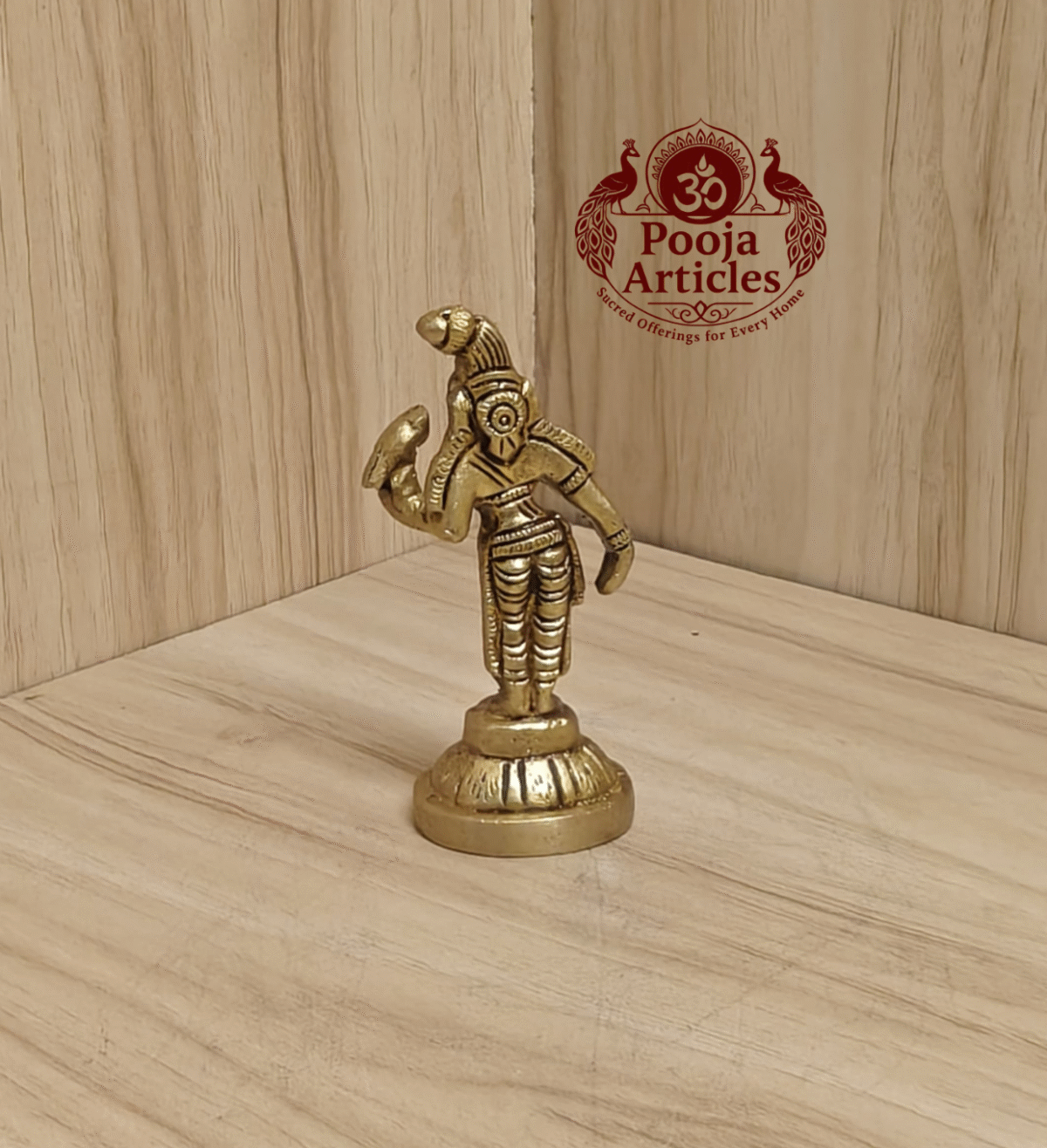 Buy Brass Andal Idol Online – Handcrafted 3 inch, 120g Thiruppavai Goddess Statue for Pooja, Home Temple & Divine Grace