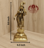 Buy Brass Andal Statue Online – Handcrafted 9.5”,1.570 Kgs Godha Devi Idol for Divine Décor