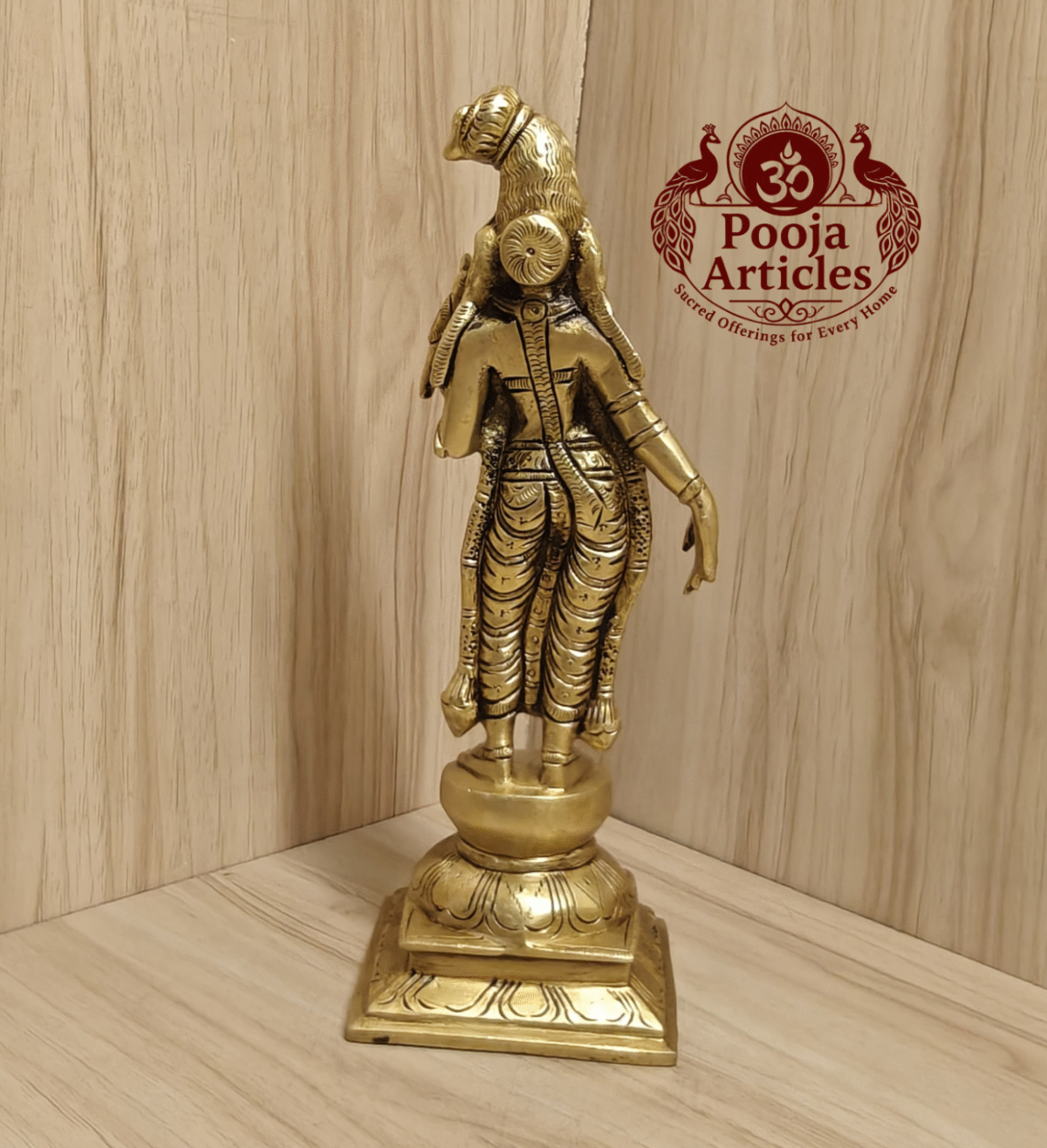 Buy Brass Andal Statue Online – Handcrafted 9.5”,1.570 Kgs Godha Devi Idol for Divine Décor