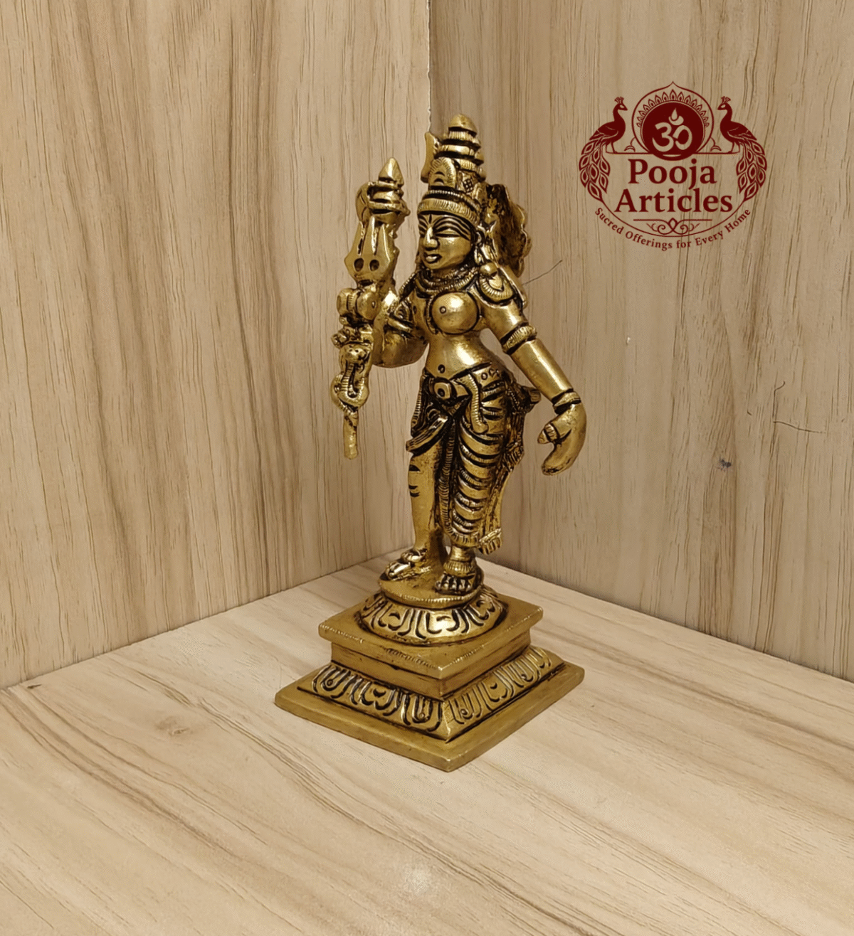 Buy Brass Ardhanarishvara Statue Online – 5 Inch, 440g Handcrafted Divine Idol