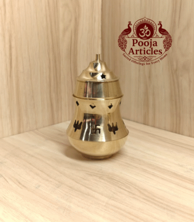 Buy Brass Aroma Incense Burner Camphor Lamp Online – Traditional Camphor Diya for Divine Aura (190g, 5 inch)