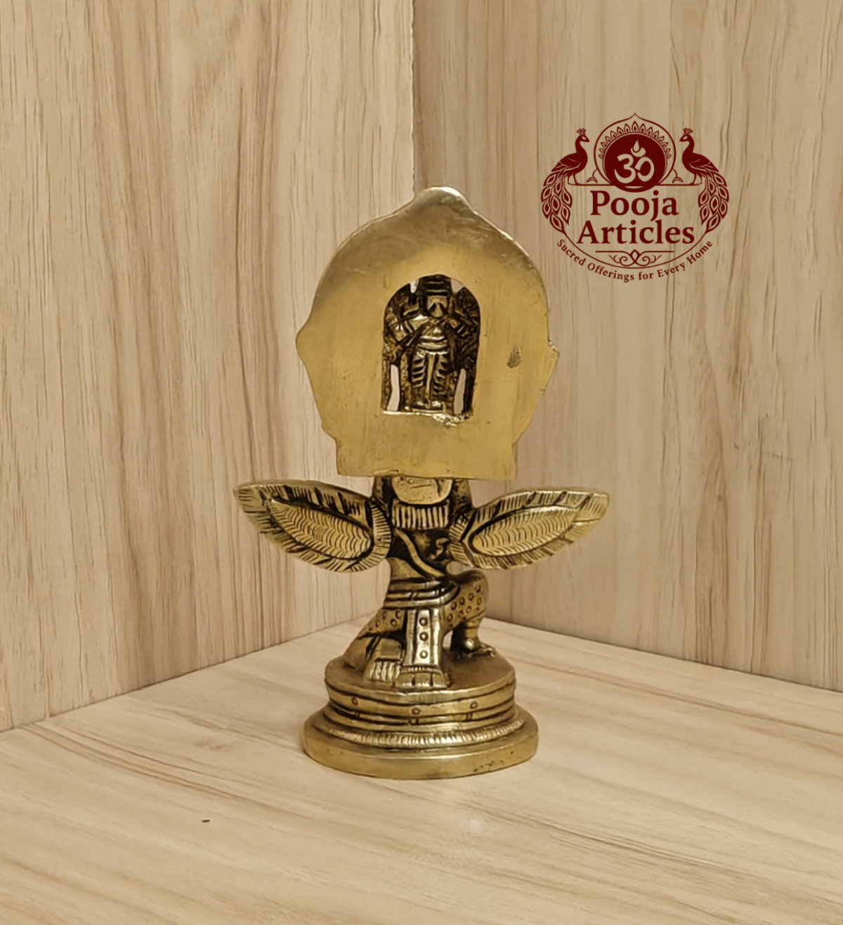 Buy Brass Balaji on garuda statue – 430g, 5" Handcrafted Tirupati Venkateshwara Idol