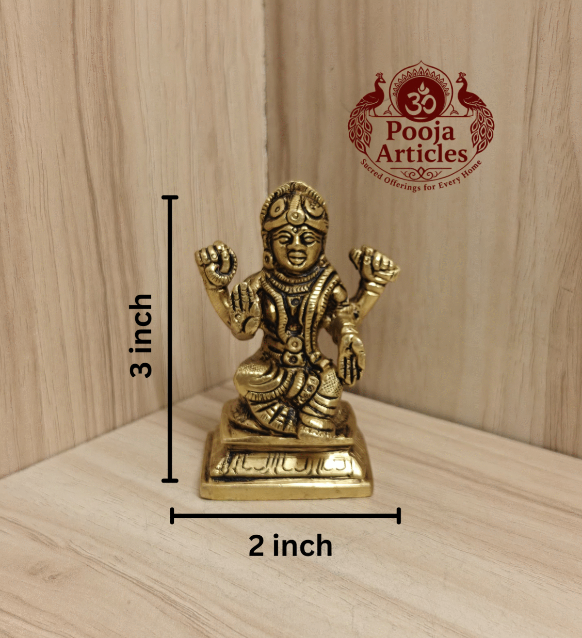 Buy Brass Balambigai Statue Online – 220g, 3" Handmade Goddess Idol for Pooja