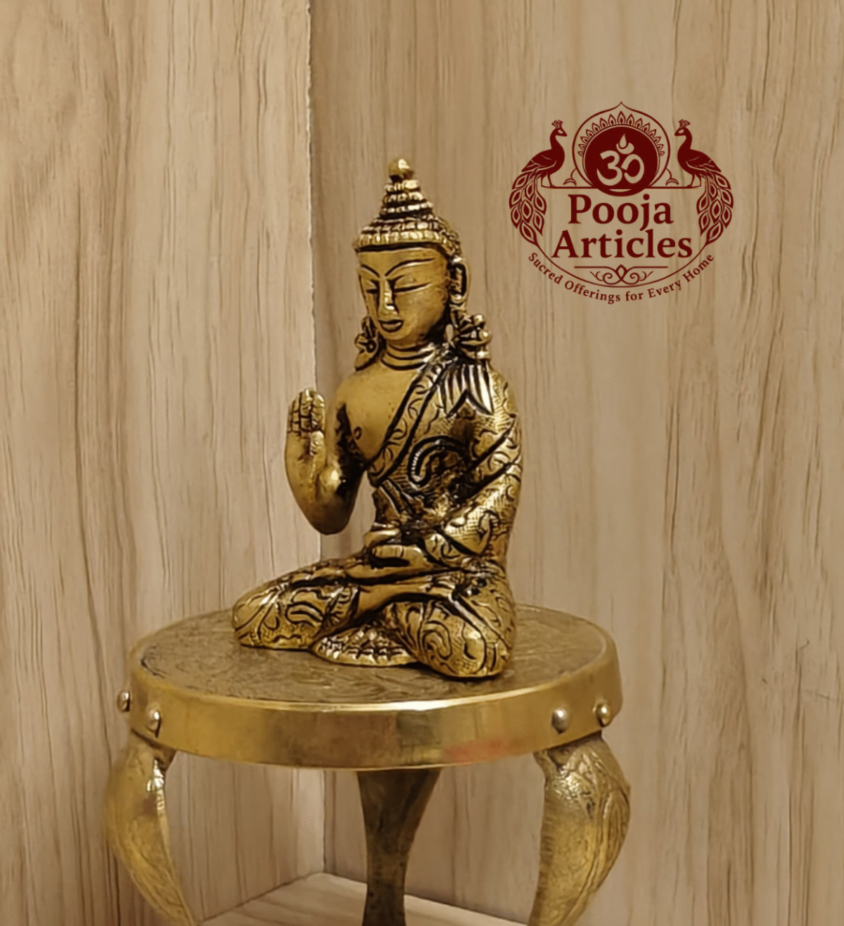 Buy Brass Buddha Idol 220g, 3.2"– Handcrafted Buddha Idol For Home & Puja Use