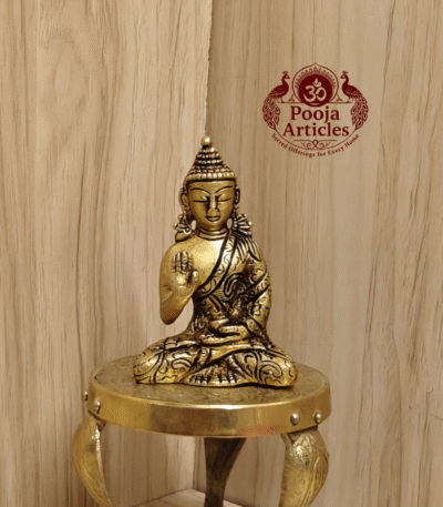 Buy Brass Buddha Idol 220g, 3.2"– Handcrafted Buddha Idol For Home & Puja Use