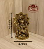 Buy Brass Dakshinamurthy Statue Online – Handcrafted 590g, 4.5" South Indian God Idol for Pooja & Home Decor