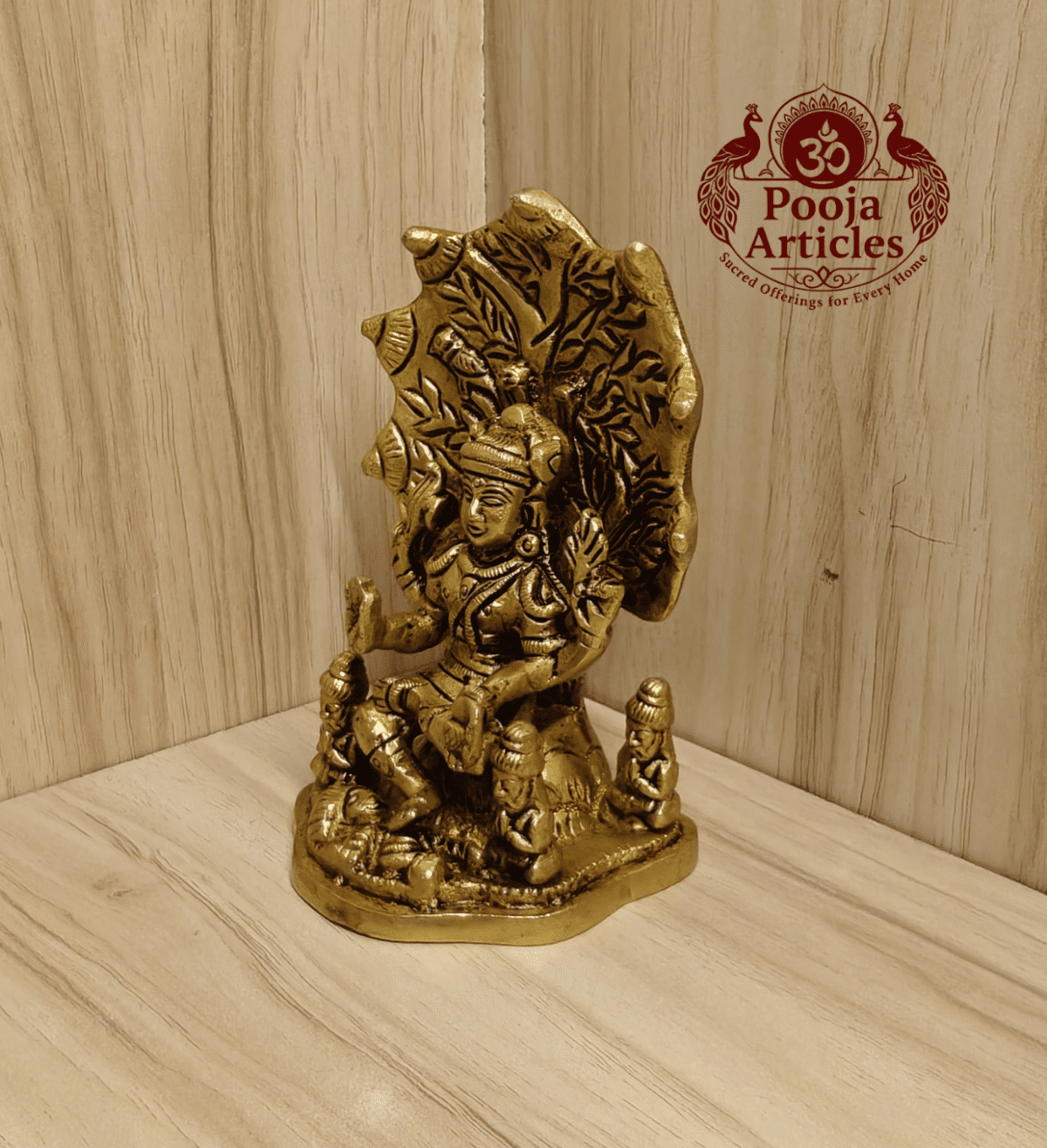 Buy Brass Dakshinamurthy Statue Online – Handcrafted 590g, 4.5" South Indian God Idol for Pooja & Home Decor