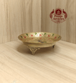 Buy Brass Divine Peacock Pin Tray for Pooja and Decor – 260 g, 5.2" Traditional Pin Tray Online