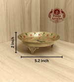 Buy Brass Divine Peacock Pin Tray for Pooja and Decor – 260 g, 5.2" Traditional Pin Tray Online