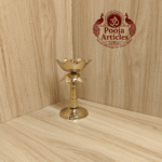 Buy Brass Diya Stand Lotus 140g, 4.2" – Handcrafted Oil Lamp For Lighting & Puja Use