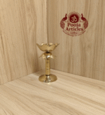 Buy Brass Diya Stand Lotus 140g, 4.2" – Handcrafted Oil Lamp For Lighting & Puja Use