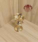 Buy Brass Diya Stand Lotus 230g, 6" – Illuminate Traditional Oil Lamp With Lighting & Puja Use