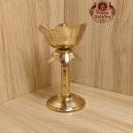 Buy Brass Diya Stand Lotus 230g, 6" – Illuminate Traditional Oil Lamp With Lighting & Puja Use