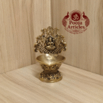Buy Brass Gaja Lakshmi Vilakku – 130g, 4″ Handcrafted Prosperity Goddess Lamp For Home Use & Pooja