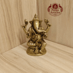Buy Brass Ganesh idol Online – 440g, 3.6" Handcrafted Ganesha Idol for Home Pooja & Décor