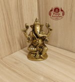 Buy Brass Ganesh idol Online – 440g, 3.6" Handcrafted Ganesha Idol for Home Pooja & Décor
