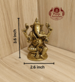 Buy Brass Ganesh idol Online – 440g, 3.6" Handcrafted Ganesha Idol for Home Pooja & Décor