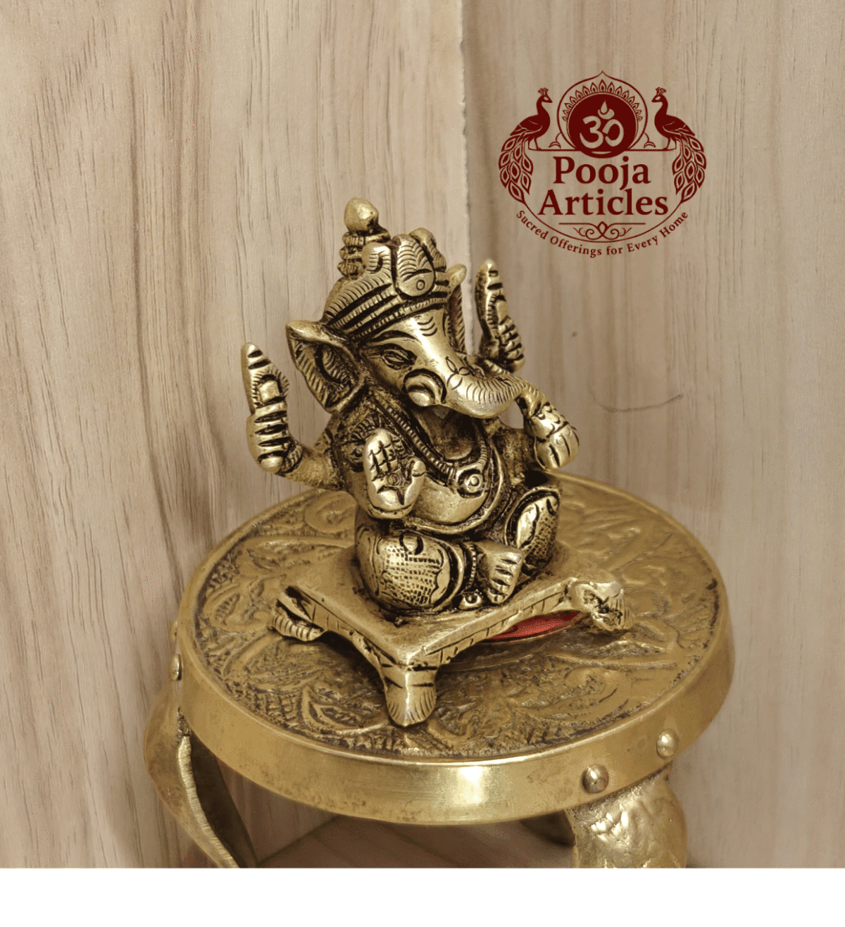 Buy Brass Ganesh Statue Online – 160g, 2.2" Divine Vinayagar Idol for Home & Office Décor