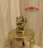 Buy Brass Ganesha Idol – 140g, 2.1″ Handcrafted Lord Ganesha Statue