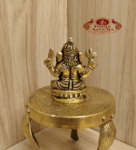 Buy Brass Ganesha Idol – 140g, 2.1″ Handcrafted Lord Ganesha Statue