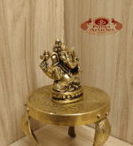 Buy Brass Ganesha Idol – 140g, 2.1″ Handcrafted Lord Ganesha Statue