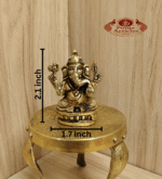 Buy Brass Ganesha Idol – 140g, 2.1″ Handcrafted Lord Ganesha Statue