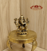 Buy Brass Ganesha Idol – 140g, 2.1″ Handcrafted Lord Ganesha Statue