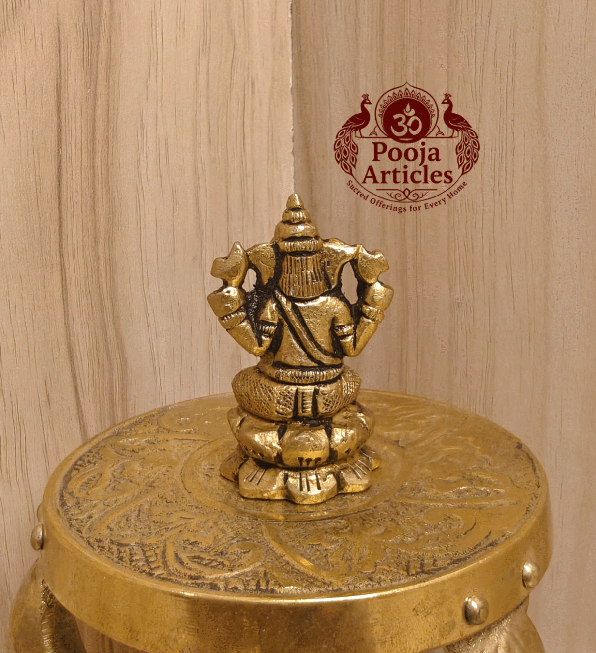 Buy Brass Ganesha Murti – 70g, 1.7 Inch Handcrafted Lord Ganesha Idol For Home & Pooja Use
